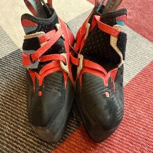 Red and Black Climbing Shoes